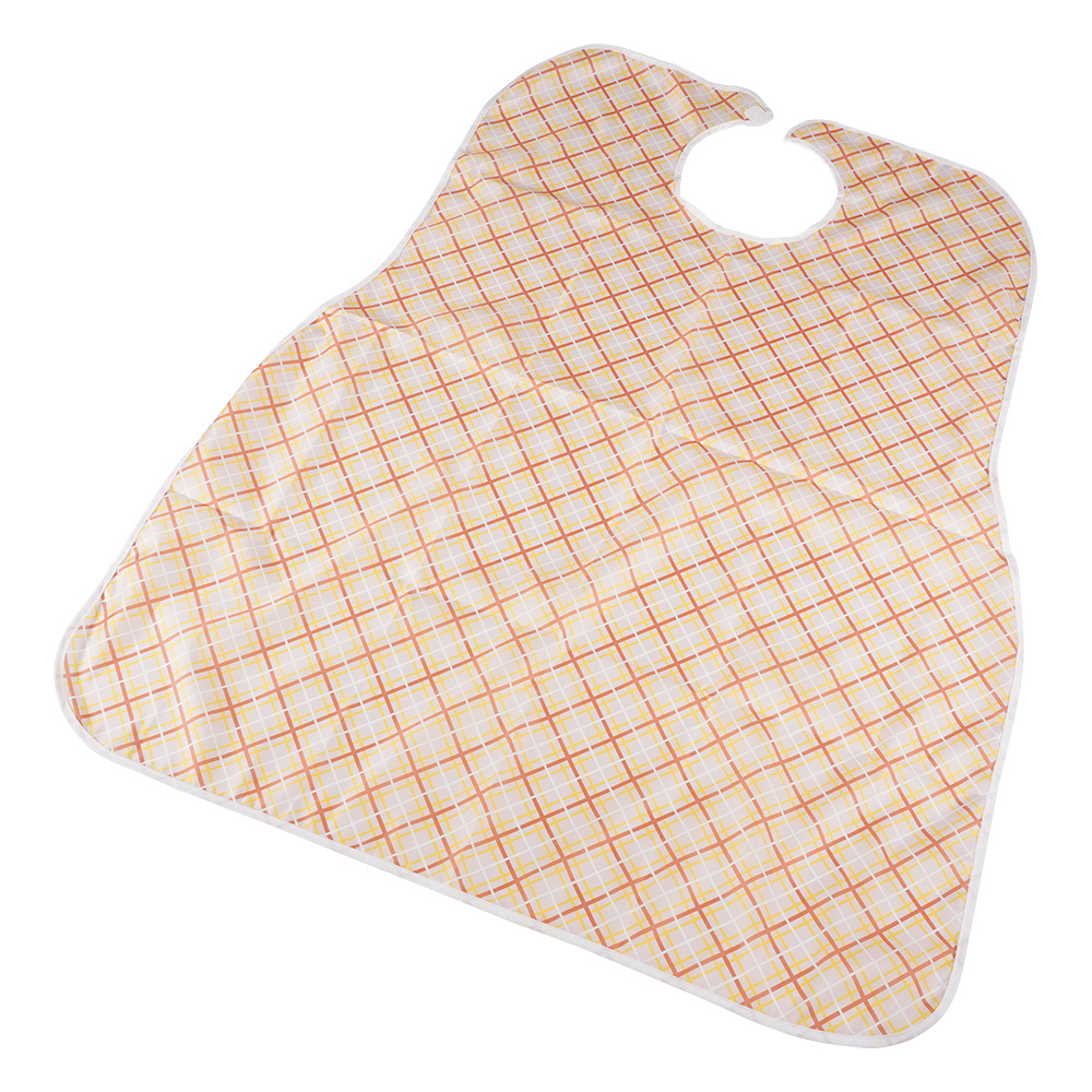 食事用エプロン チェックピンク 2500