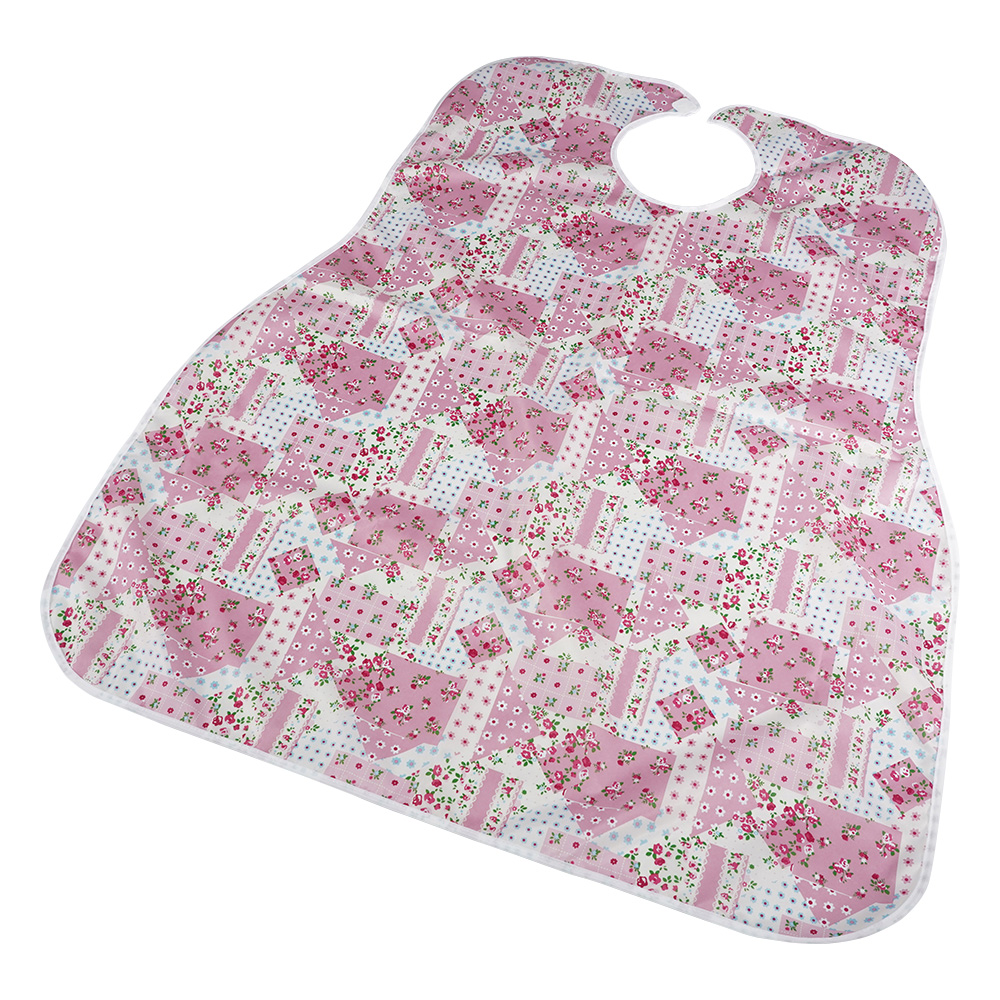 食事用エプロン 小花ピンク 2500