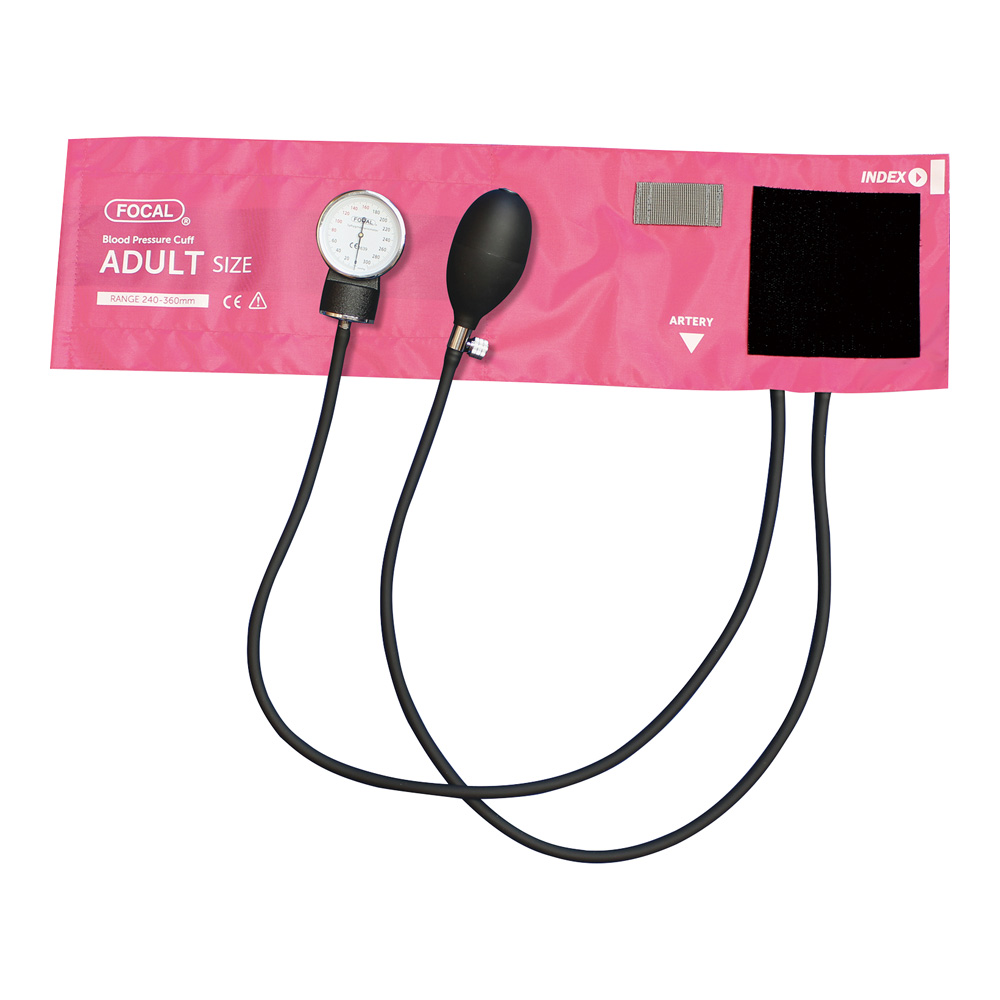 アネロイド血圧計[ラテックスフリー] ナイロン・マゼンタ FC-100V