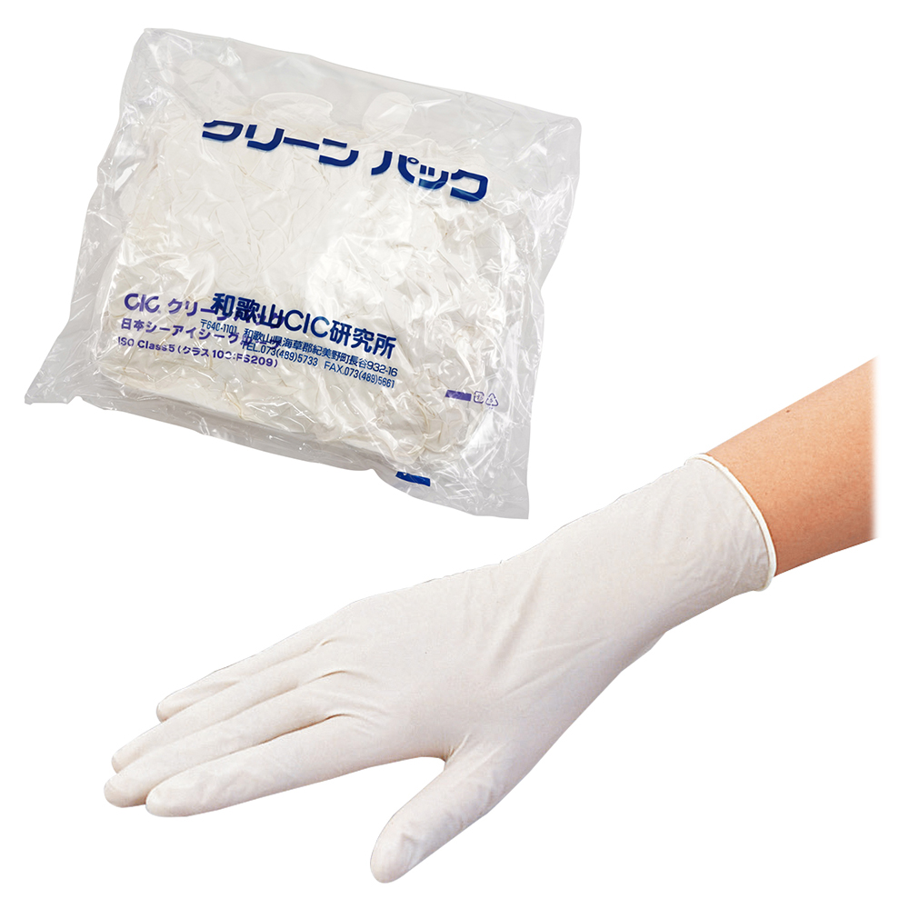 【純水洗浄】クリーンノール ニトリル手袋 ショート（パウダーフリー）ホワイト M 1箱（50枚／袋×2袋入）