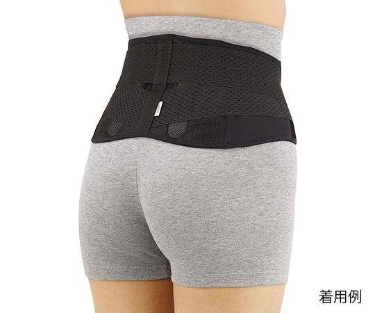 楽らく腰ガード[ソルボ] スリム 黒 2L 63048