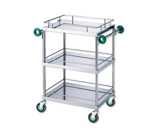 とっても静かな回診車（引出無し・抗菌ハンドル） （3段） 600（790）×450×900mm TSE-600K