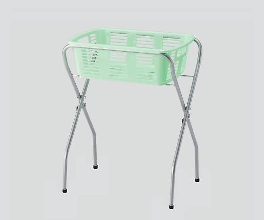 脱衣カゴワゴン・ラック1段式 マスカットグリーン アジャスター付 YBW-1G