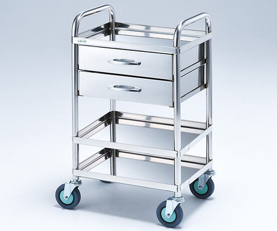 とっても静かな枠付き回診車（2段引出し） 3段 453×353×942 TS4535Y