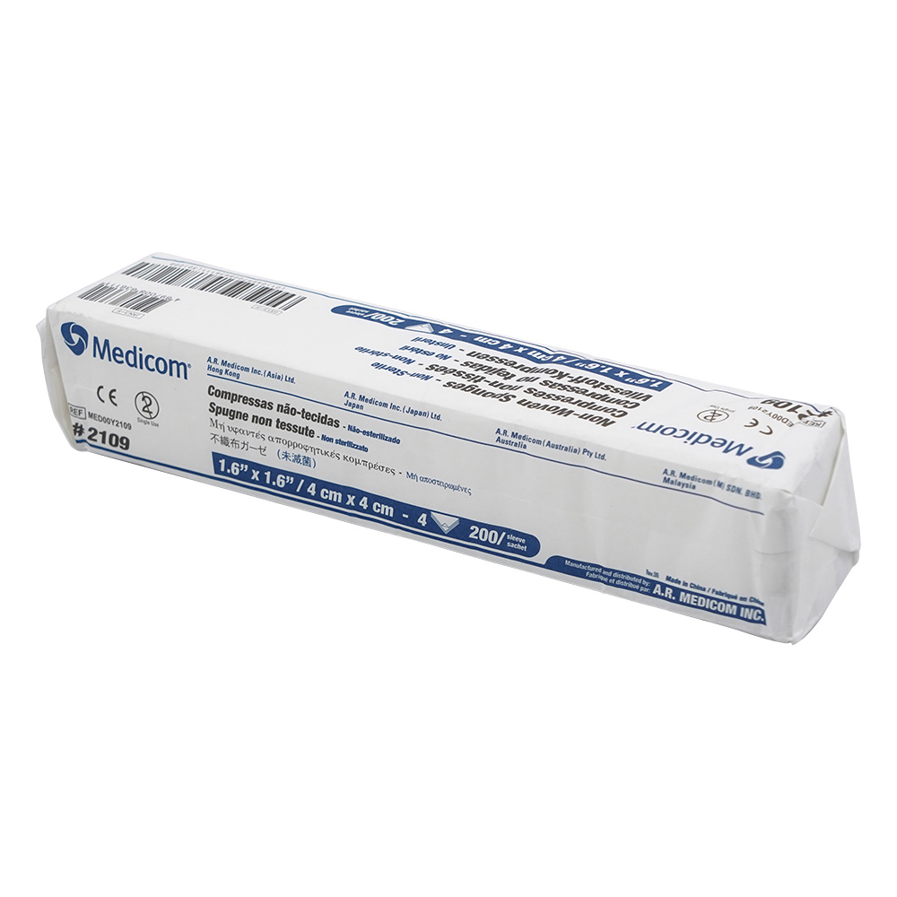 メディコム 不織布ガーゼ 80×80mm 1パック（200枚入） 2109