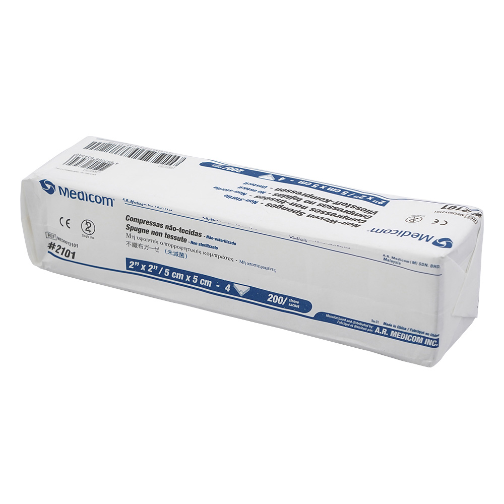 メディコム 不織布ガーゼ 100×100mm 1パック（200枚入） 2101