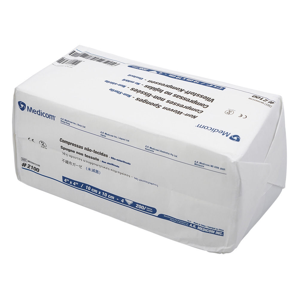 メディコム 不織布ガーゼ 200×200mm 1パック（200枚入） 2100