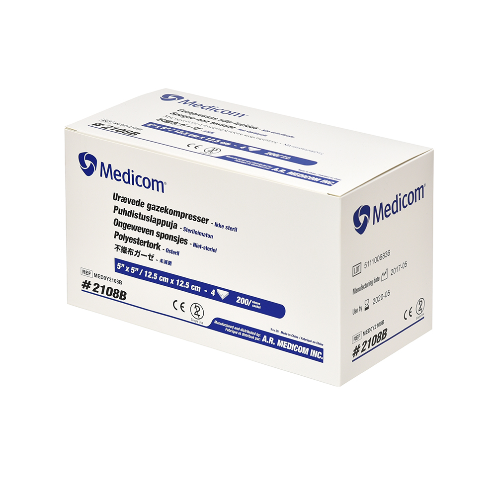 メディコム 不織布ガーゼ 250×250mm 1箱（200枚入） 2108B