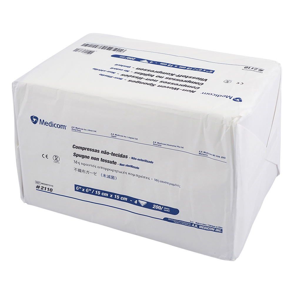 メディコム 不織布ガーゼ 300×300mm 1パック（200枚入） 2110