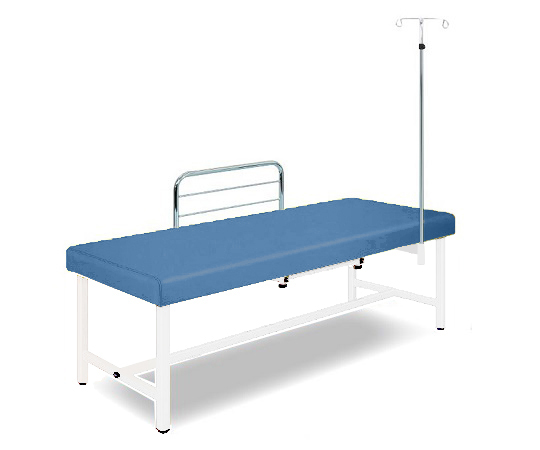 診察台（サイドレール・ガートル架付） 65×190×55 マット・メディブルー 脚・ホワイト SG19-MW