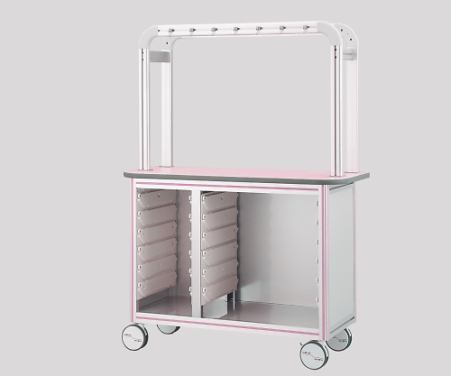 点滴作業台（片面型・アルティアトレースタンダード1列・ハーフ1列対応） 1200×500×1650 ピンク OT12-2LP