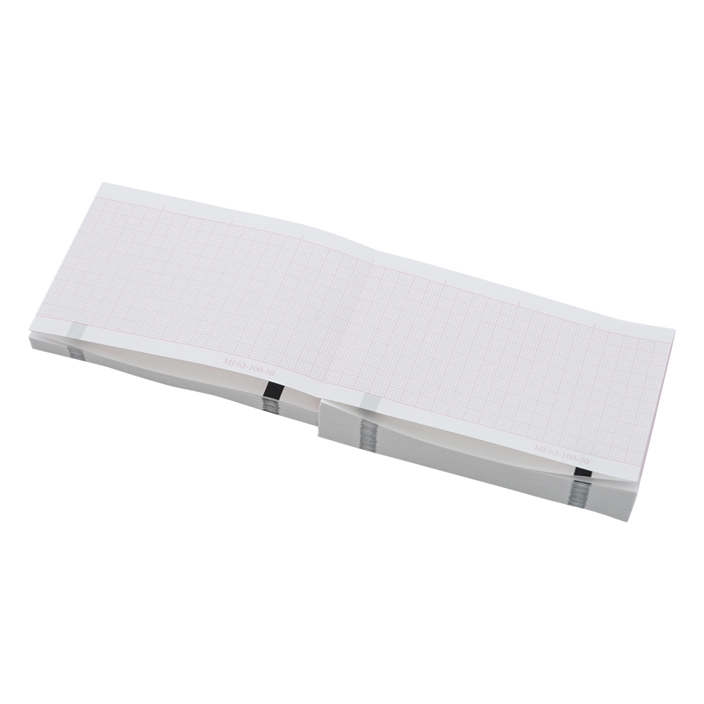 心電図用記録紙（折り畳み型） 63mm×100mm×30m 10冊入 ME63-100-30