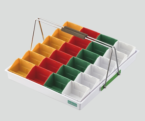 散薬用トレー 24人用 緑・白・赤・黄 （Nケースタイプ） N-24RC（24人用）