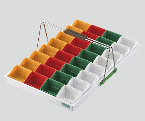 散薬用トレー 32人用 緑・白・赤・黄 （Nケースタイプ） N-32RC（32人用）