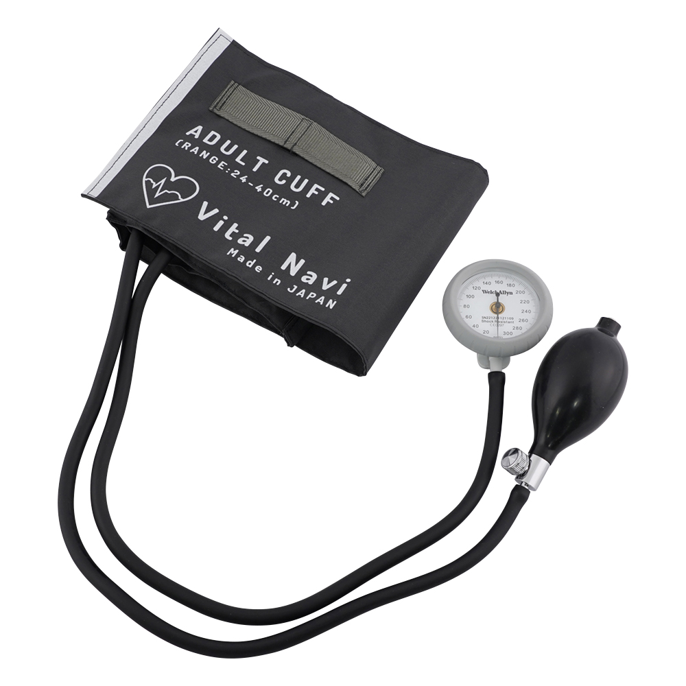 バイタルナビ血圧計（ラテックスフリー） グレー LF成人用