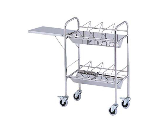 カルテワゴン（平板タイプ） 670×328×1010mm 補助板付 40F-S