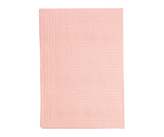 紙エプロン（3層片面防水・エンボス加工タイプ） 500枚入 ピーチ 66264