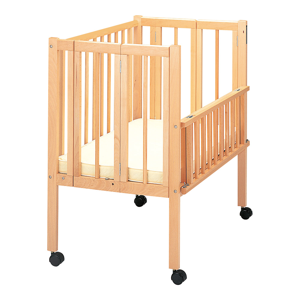 保育用ベッド[ワンタッチナーサリー] マット付き 56363