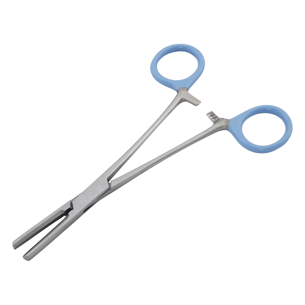 チューブ鉗子（カラーコーティング） 先端アヤ筋 ブルー SPS-5013-B