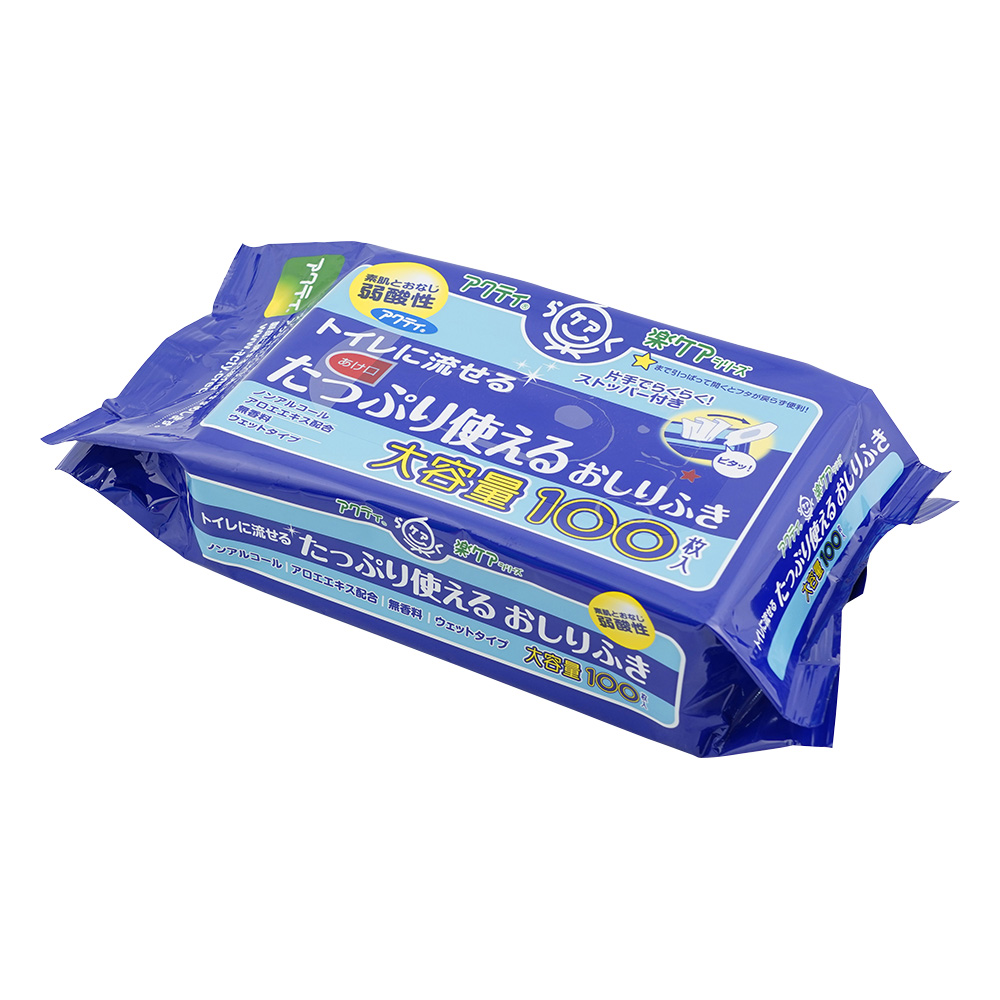 アクティ たっぷり使えるおしりふき （150×200mm） 1袋（100枚入） 80623