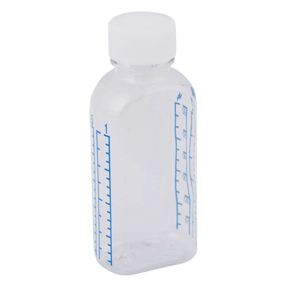 クリアボトル投薬瓶（カラー目盛付き・未滅菌）60mL 200本 未滅菌 1箱（200本入）