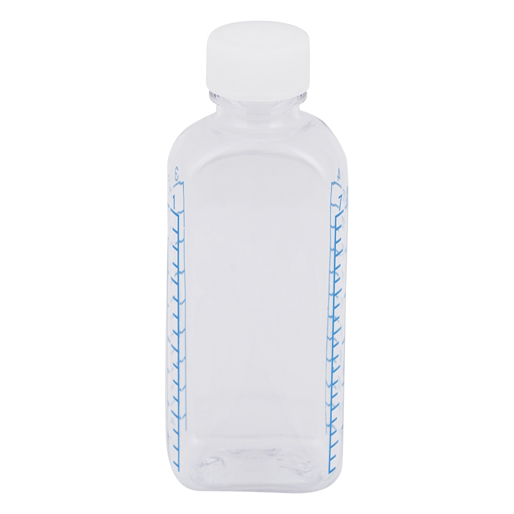 クリアボトル投薬瓶（カラー目盛付き・未滅菌）100mL 140本 未滅菌 1箱（140本入）