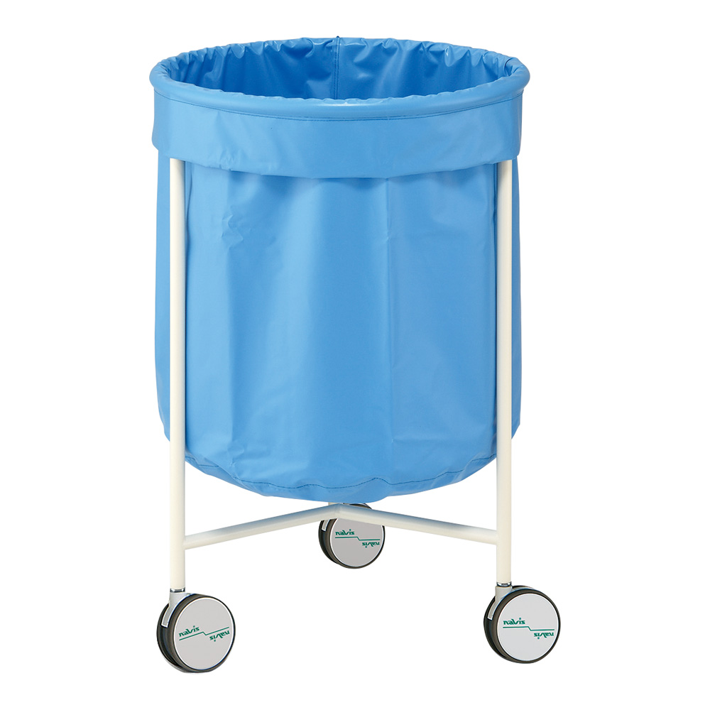 カラフルリネンカート（丸型） φ650×1027 スカイブルー