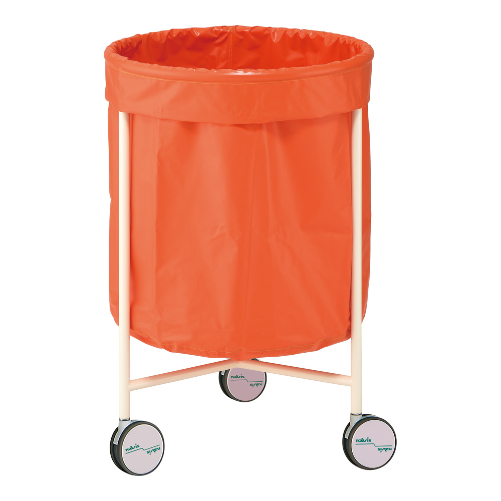 カラフルリネンカート（丸型） φ650×1027 ブラッドオレンジ