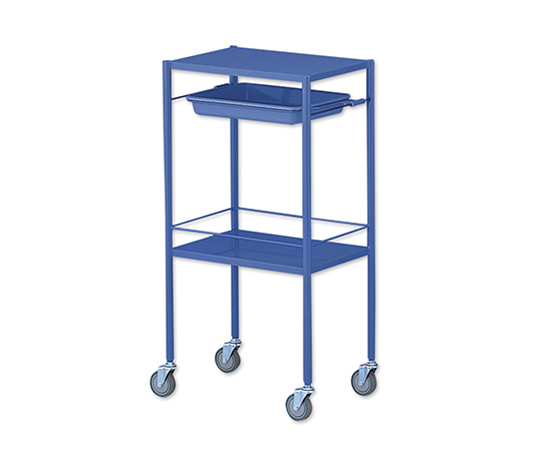 カラフル回診車（ミニ）2段 ブルー 470×320×915mm NCCM-2HBL