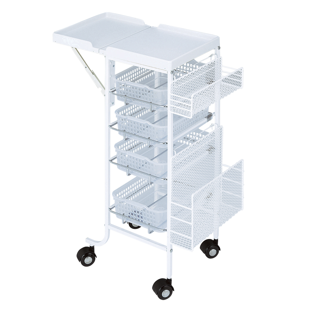 カウンターワゴン（C-196） ホワイト 310（510）×330×840mm 11961