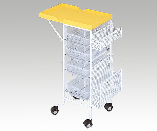 カウンターワゴン（C-196） イエロー 310（510）×330×840mm 11965