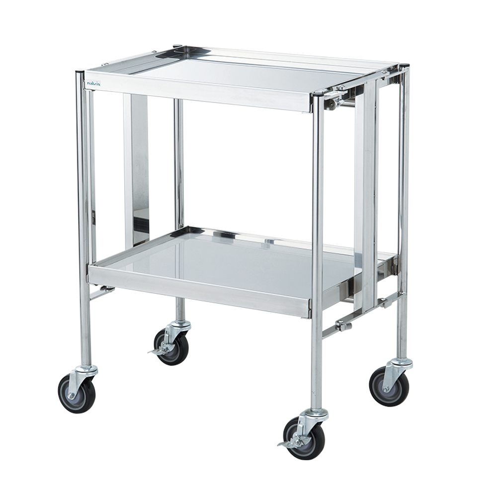 折りたたみ回診車 2段車 660×450×850mm HF-1