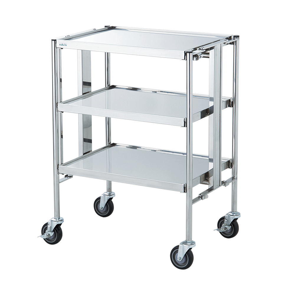 折りたたみ回診車 3段車 660×450×850mm HF-2