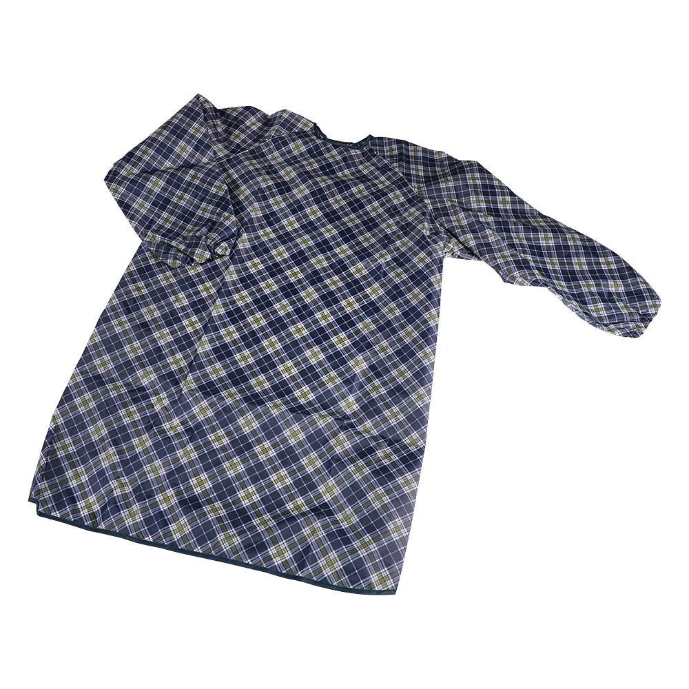 食事前掛 （袖付・超撥水タイプ）1040　チェック・ネイビー