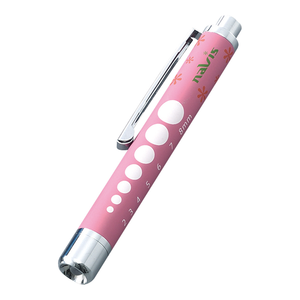 ラバー調ソフトLEDペンライト（ショート） ピンク×ホワイト