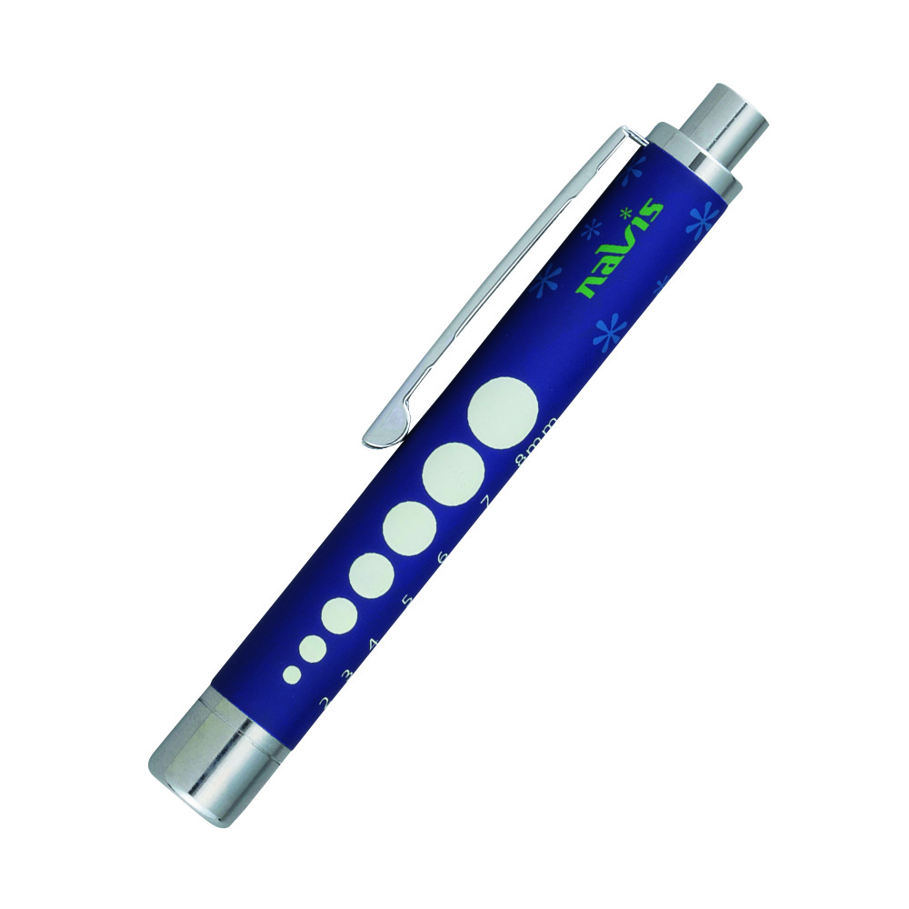 ラバー調ソフトLEDペンライト ネイビー×ホワイト