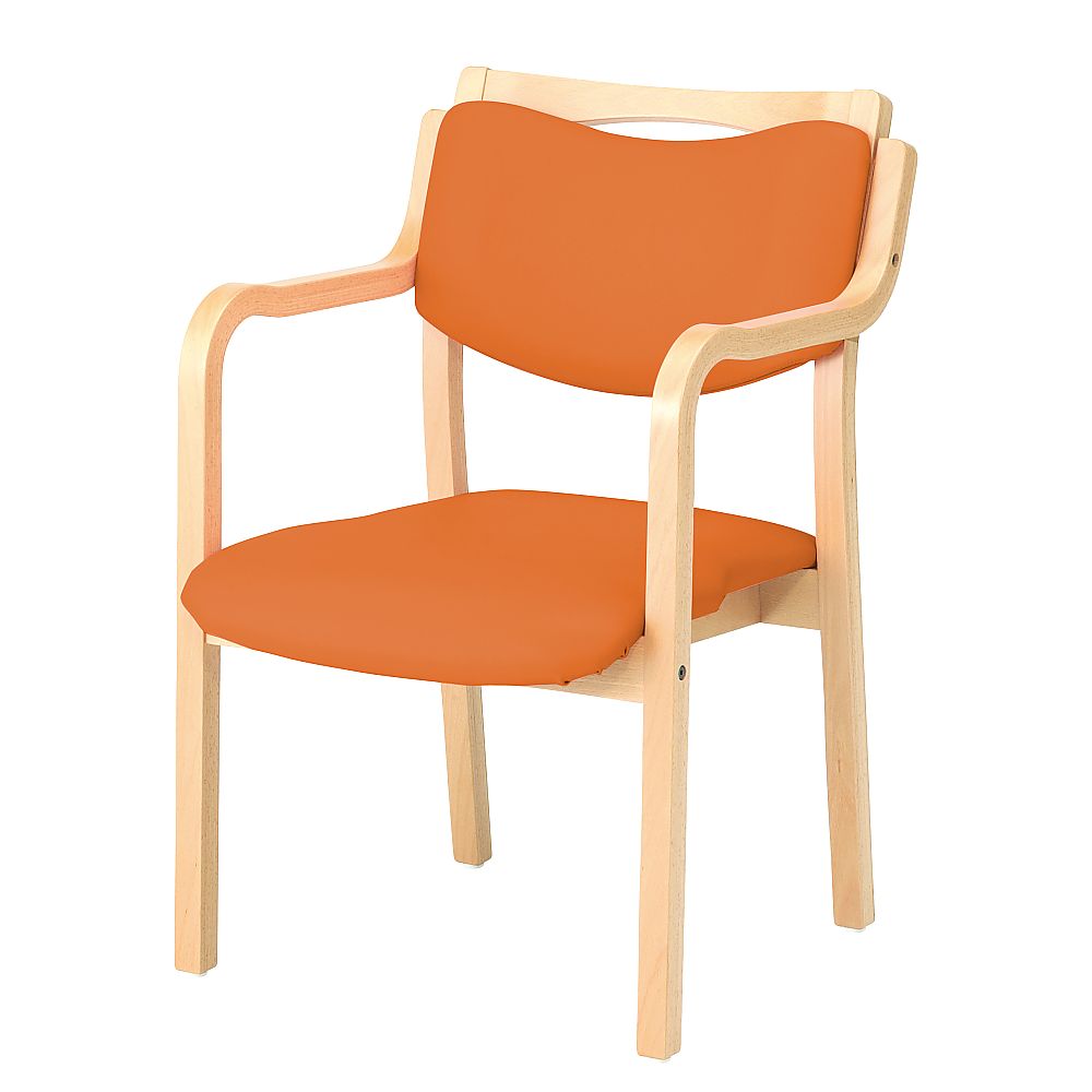 ダイニングチェア（ティアラ） オレンジ TIA-150-V