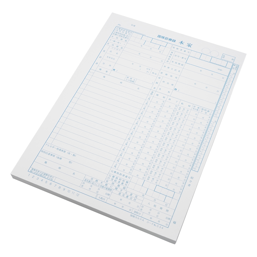 国保カルテ A4サイズ 1袋（100枚入） 1号紙 373