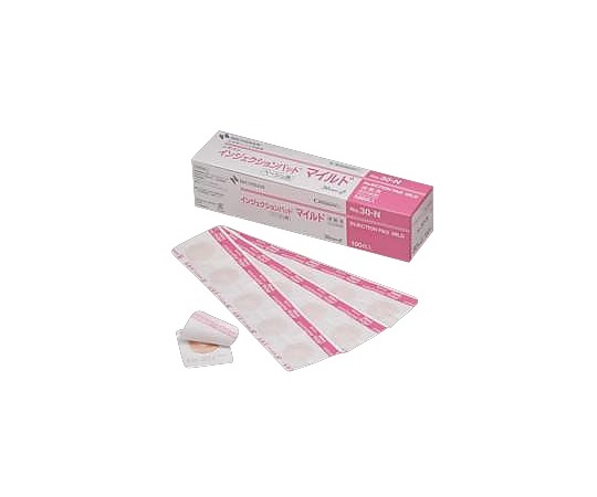インジェクションパットマイルド No30N φ30（止血用パッド付絆創膏） 1箱（100枚入） No.30N