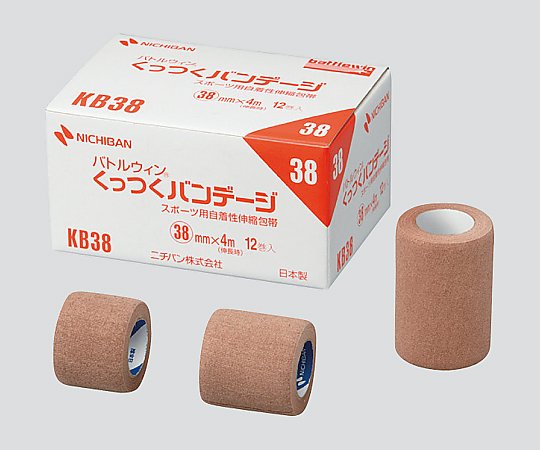 自着性伸縮包帯（くっつくバンテージ） 75mm×4m 1箱（12巻入） KB75