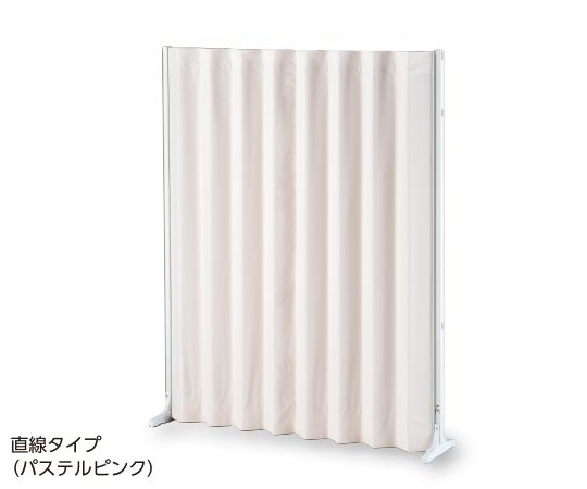 抗菌アコーディオンスクリーン 直線 パステルピンク 1500×1650 MAS15×165P