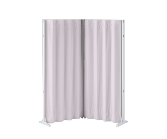 抗菌アコーディオンスクリーン コーナー パステルピンク 1500（750×2）×1650 MASL15×165P