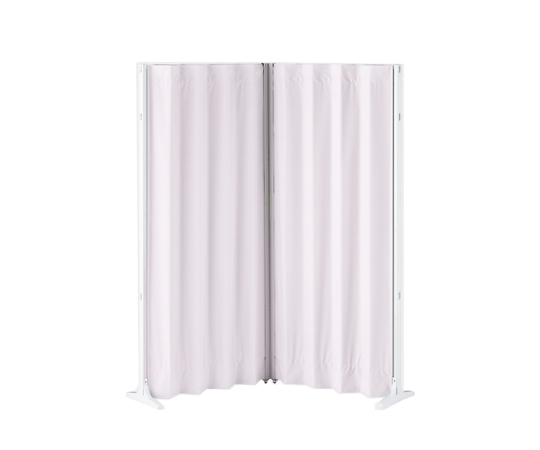 抗菌アコーディオンスクリーン コーナー パステルピンク 1500（750×2）×1800 MASL15×180P