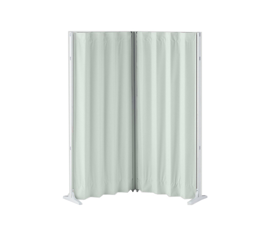 抗菌アコーディオンスクリーン コーナー パステルグリーン 1500（750×2）×1650 MASL15×165G