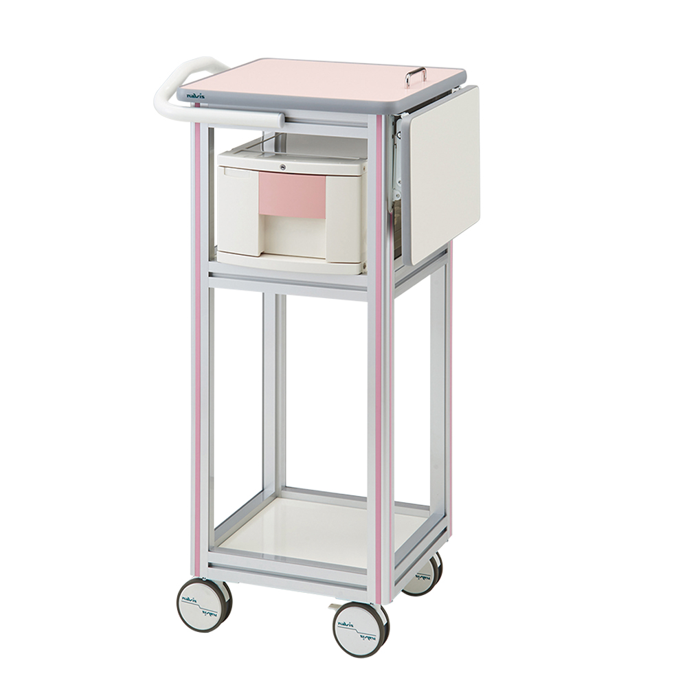 ヨーロピアンカート II（スリムPCカート） 補助天板あり 引出し1段 ピンク ET-BP