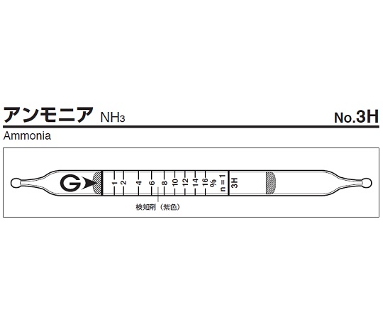 ガス検知管 アンモニア 3H