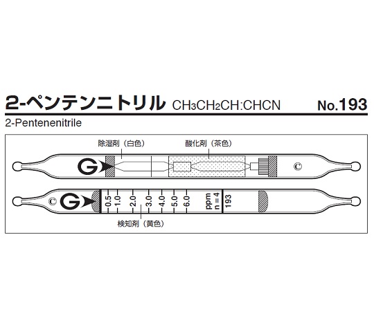 ガス検知管 2-ベンテンニトリル 193