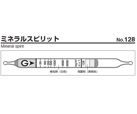 ガス検知管 ミネラルスピリット 128