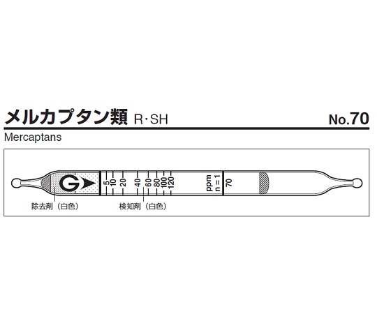 ガス検知管 メルカプタン類 70