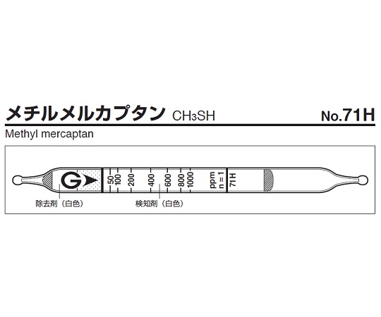 ガス検知管 エチルメルカプタン 72L